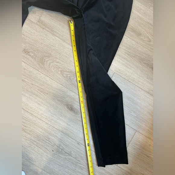 Lauren Ralph Lauren Womens Pants Sz 12 Black Velvet Pull On Side Zip Stretch - Picture 9 of 10